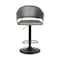 Armen Living Brody Adjustable Height Swivel Gray Faux Leather and Black Wood and Metal Base Bar Stool LCBOBABLGR - alternate 6